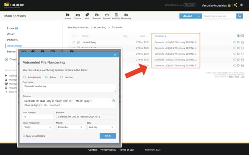 Document Numbering System For Document Control -- Folderit DMS