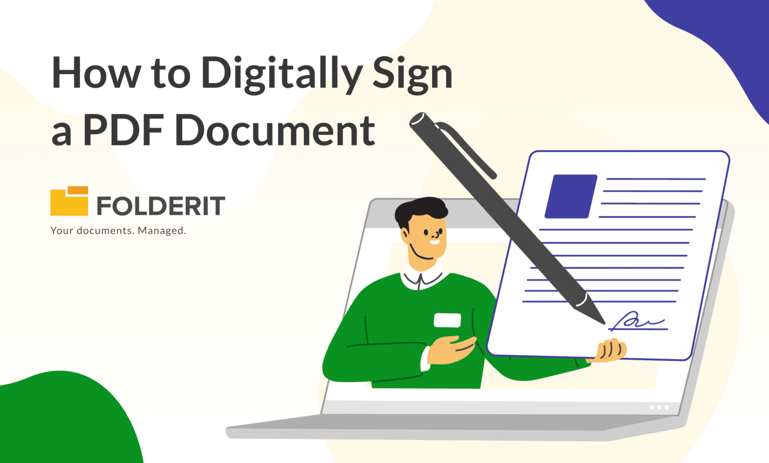 How To Digitally Sign A PDF Document - Document Management System Folderit